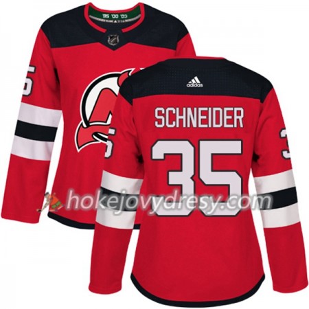 Dámské Hokejový Dres New Jersey Devils Cory Schneider 35 Červená 2017-2018 Adidas Authentic